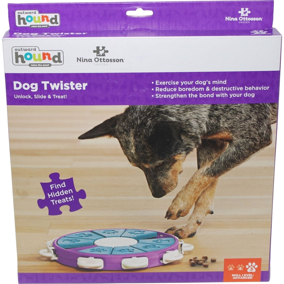 DOG TWISTER - Nina Ottosson Treat Puzzle Games for Dogs & Cats