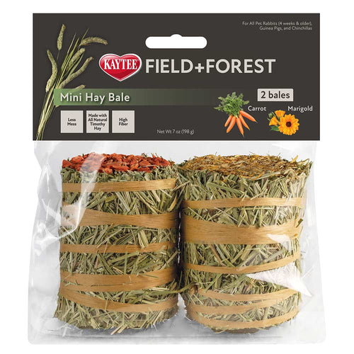 Kaytee Field+Forest Mini Hay Bale Carrot & Marigold (7 oz / 2 Pack)