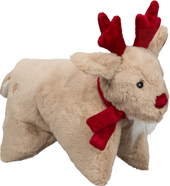 Huggle Hound Snuggles Reindeer Holiday Squooshie Dog Toy