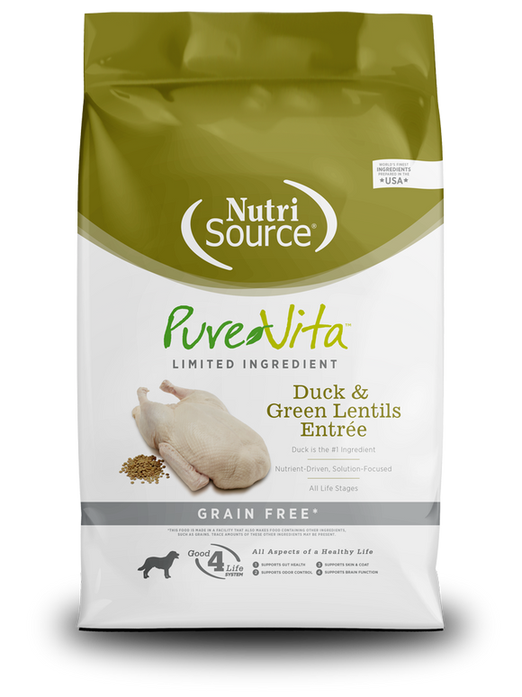 NutriSource® PureVita™ Limited Ingredient Duck & Green Lentils Entrée Dog Food