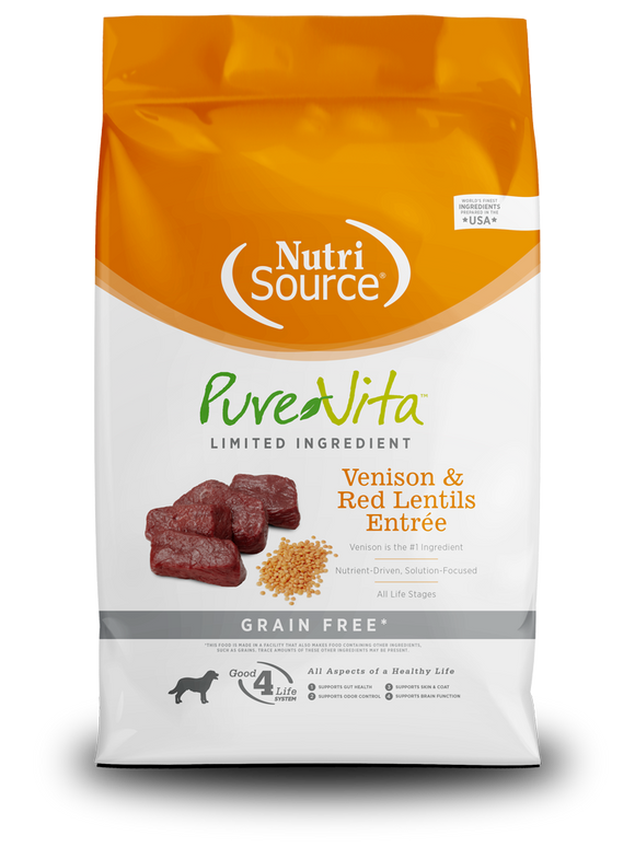 NutriSource® PureVita™ Limited Ingredient Venison & Red Lentils Entrée Dog Food