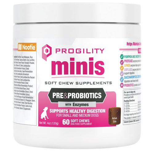 Nootie Progility Pre & Probiotics Soft Chew Supplement For Dogs (90 Count)