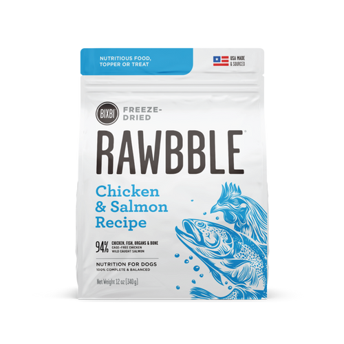 Bixbi Rawbble® Freeze-Dried Food for Dogs – Chicken & Salmon Recipe (4.5 oz)