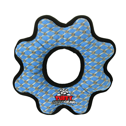 Tuffy® Mega Gear Ring Chain Dog Toy (Blue)