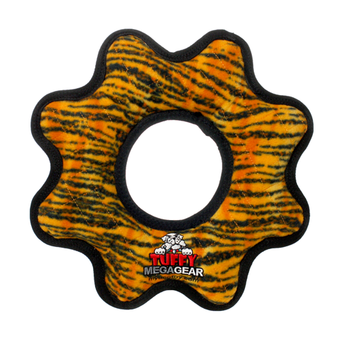 Tuffy® Mega Gear Ring Tiger Dog Toy (Tiger Print)