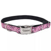Coastal Pet Products Ribbon Adjustable Dog Collar with Metal Buckle (Large - 1 X 18-26 Pink Paisley)