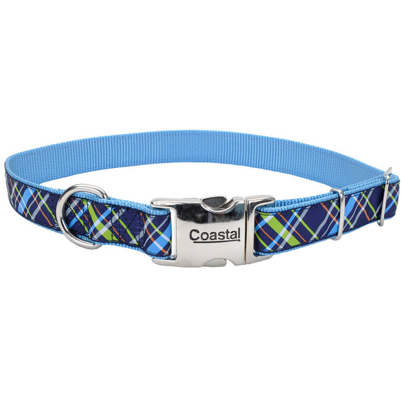 Coastal Pet Products Ribbon Adjustable Dog Collar with Metal Buckle (Large - 1