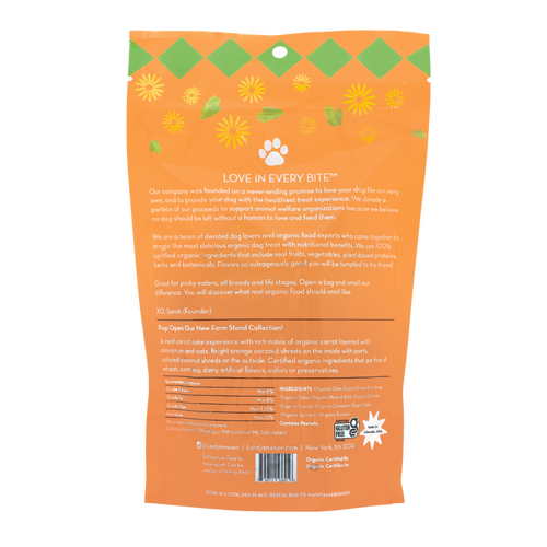 Lord Jameson Carrot Pops Organic Dog Treats