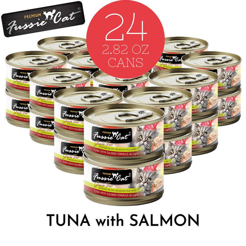 Fussie Cat Premium Tuna with Salmon Formula in Aspic Canned Food