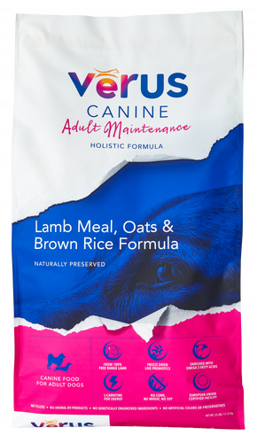VēRUS Adult Maintenance Lamb Meal, Oats & Brown Rice Holistic Formula