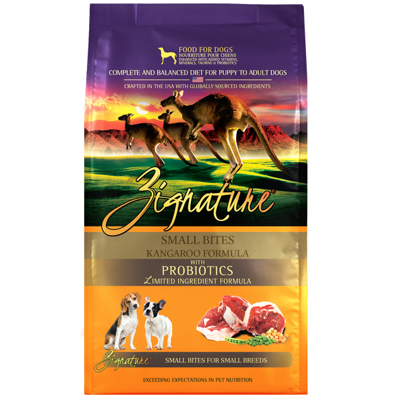 Zignature Small Bites Kangaroo Formula Dry Dog Food